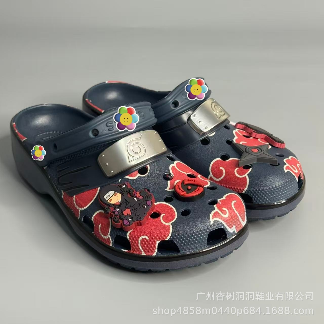 Anime Cosplay Thick - Naruto Akatsuki Red Cloud Platform Clogs