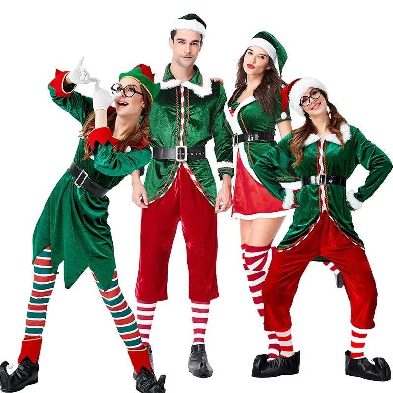 Anime Cosplay For Couples - Santa Claus Cosplay Costume Christmas Green
