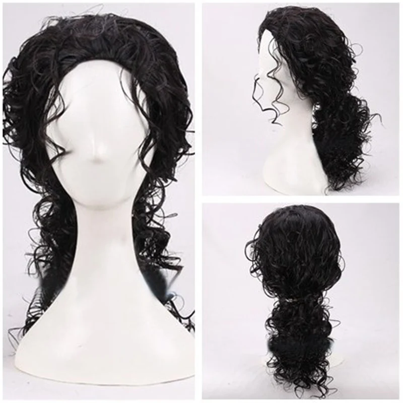 Anime Cosplay Long Black Hair - 2026 Michael Jackson Cosplay Black Wig