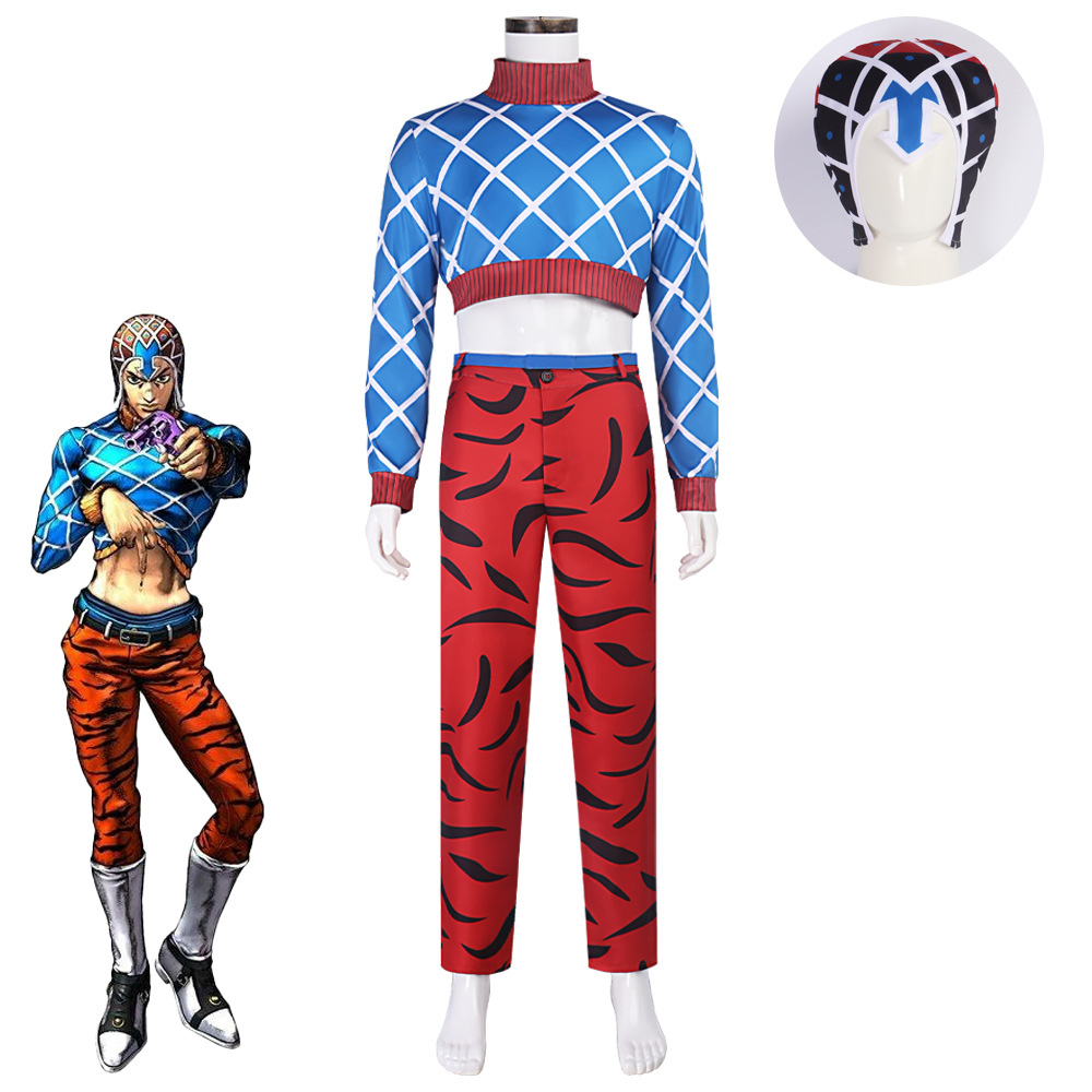 Cosplay Anime Jojo - Anime JoJo Guido Mista Cosplay Costume