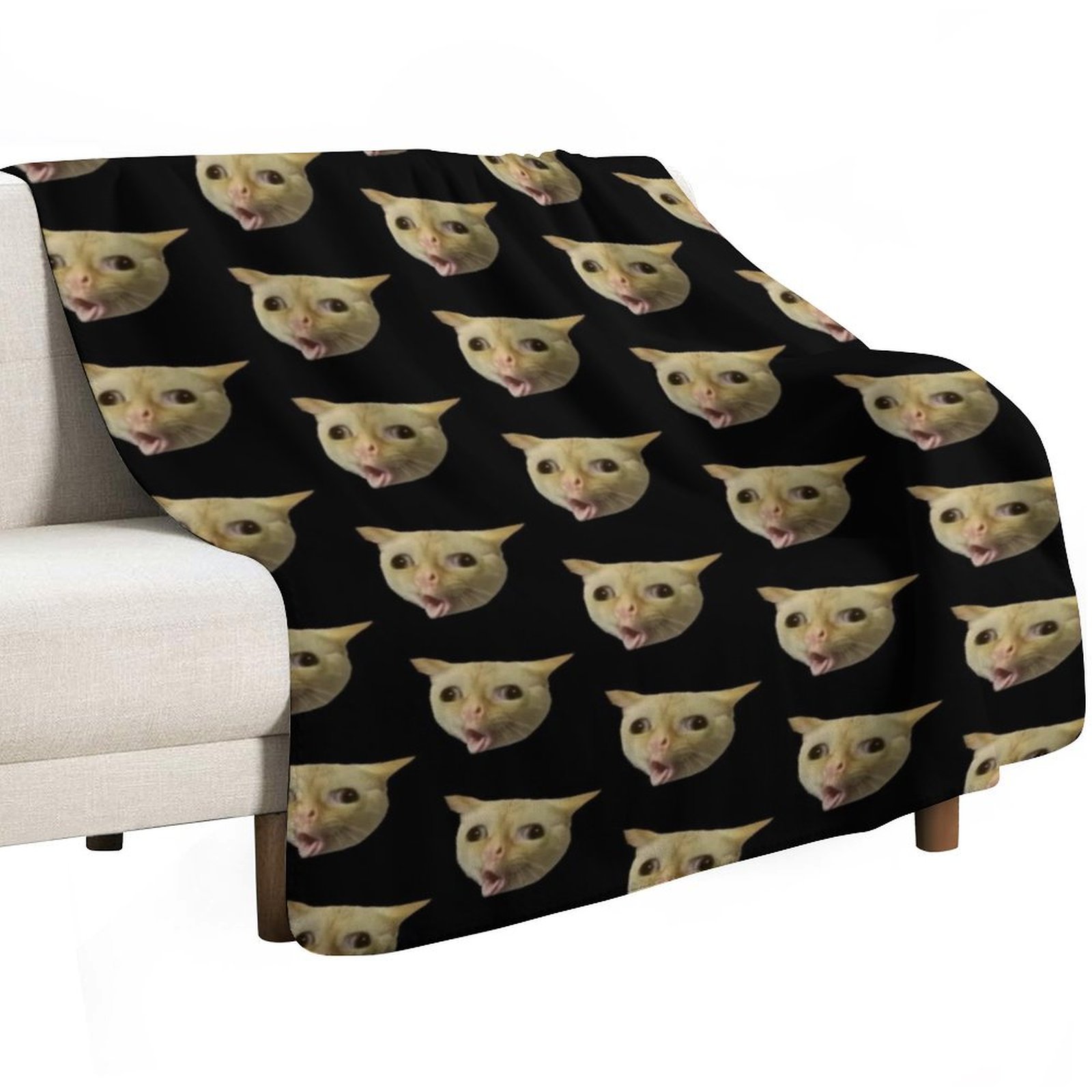 Coughing cat meme Throw Blanke - đánh giá và giá Anime Cosplay Meme