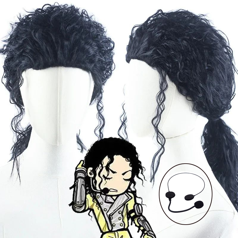 MJ Michael Cosplay Black Wig J - đánh giá và giá Anime Cosplay Long Black Hair