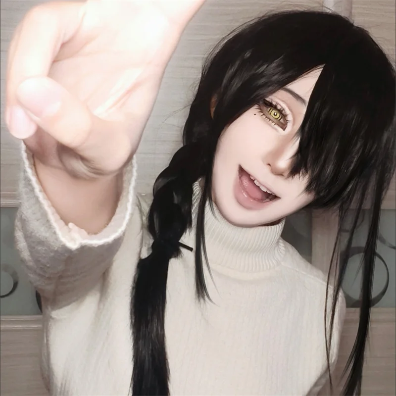 Anime Chainsaw Man Nayuta Adul - đánh giá và giá Anime Cosplay Long Black Hair
