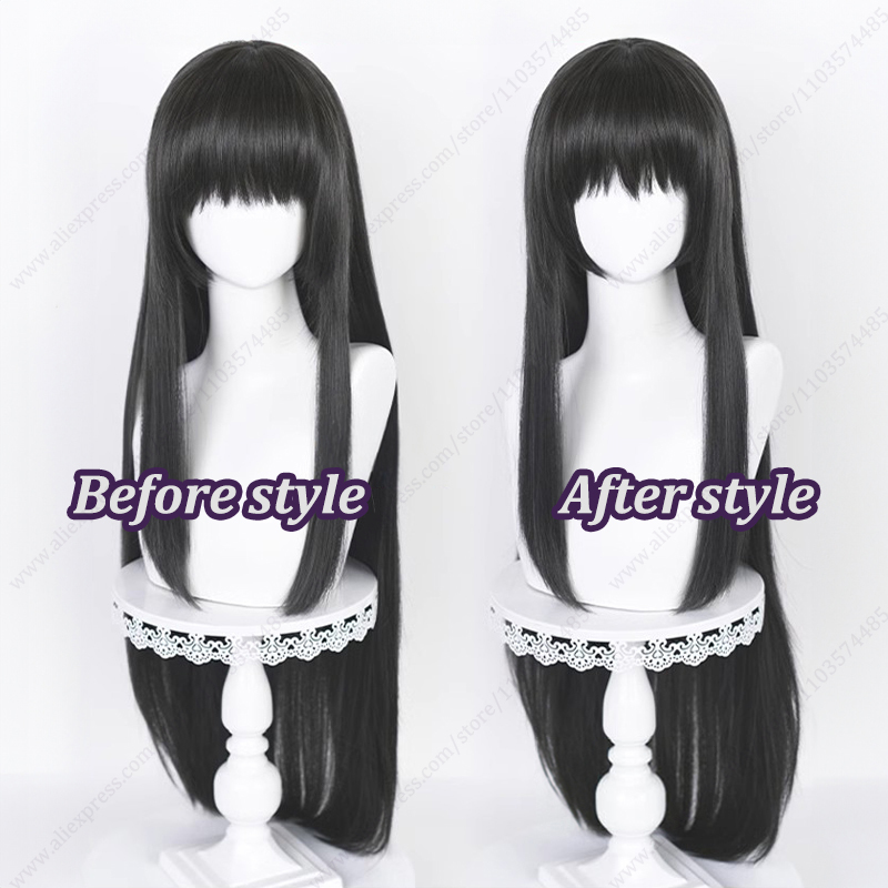 Akemi Homura 90cm Long Straigh - đánh giá và giá Anime Cosplay Long Black Hair