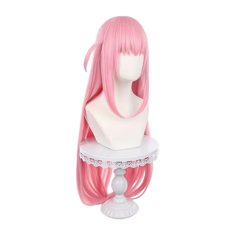 Long Straight Pink Wig With Ba - đánh giá và giá Anime Cosplay Girl Easy