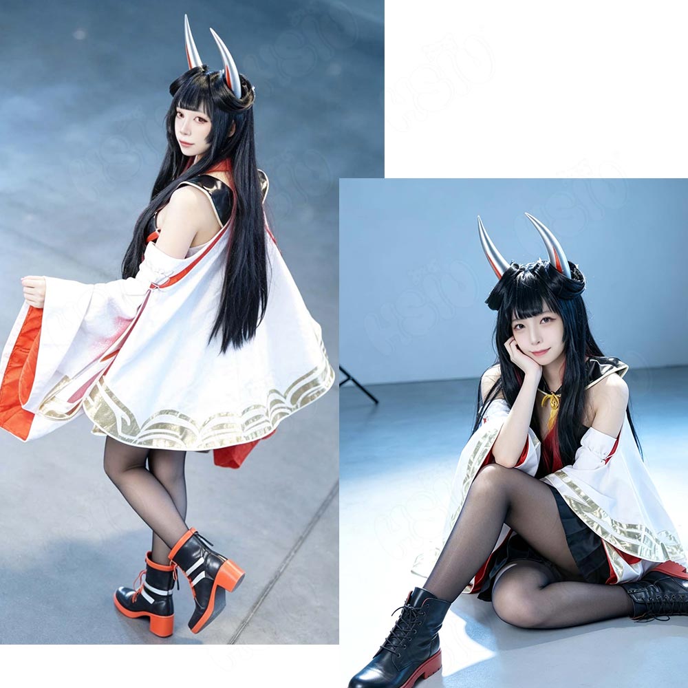HSIU Game Azur Lane Hatsuzuki  - đánh giá và giá Anime Cosplay Long Black Hair