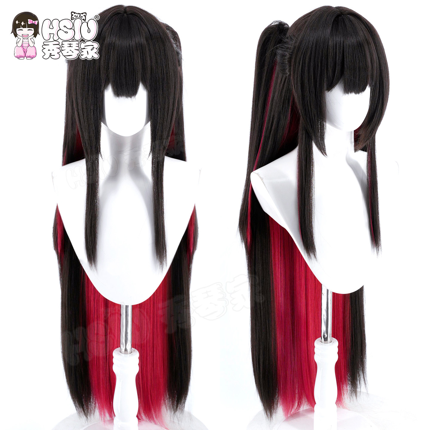 HSIU Game Azur Lane Hatsuzuki  - đánh giá và giá Anime Cosplay Long Black Hair