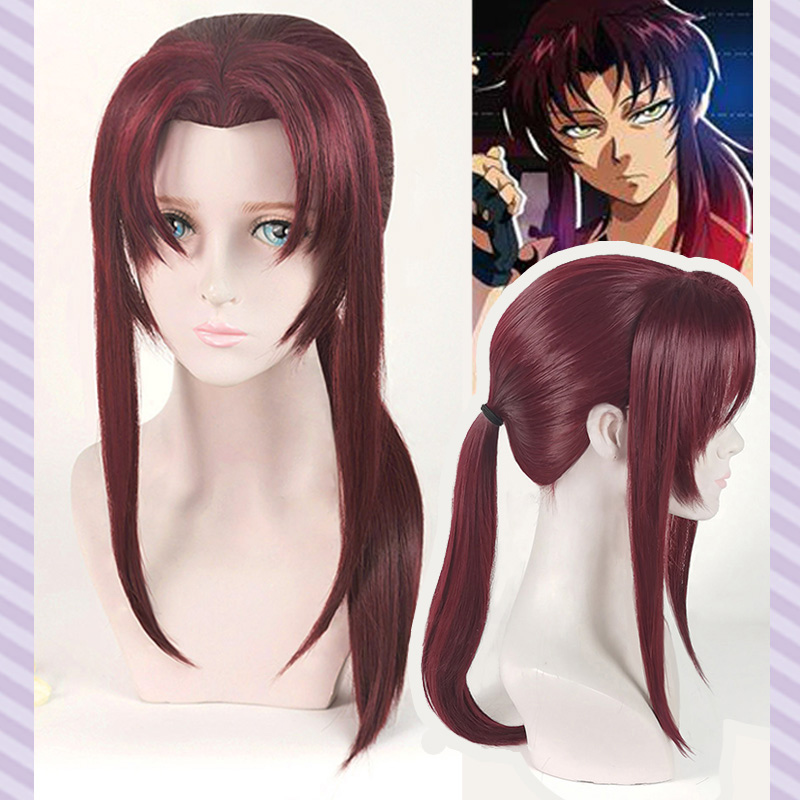 Mới Đầm Đen Rebecca Revy Cospl - đánh giá và giá Anime Cosplay Long Black Hair