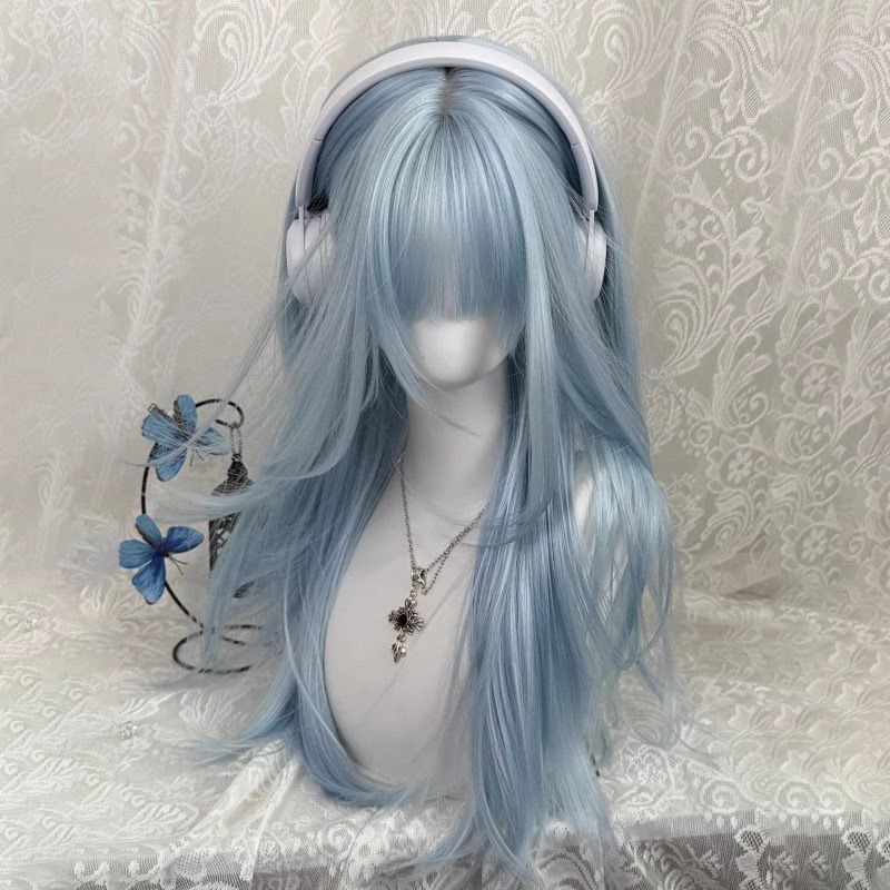 Pastel Light Blue Long Straigh - đánh giá và giá Anime Cosplay Thick