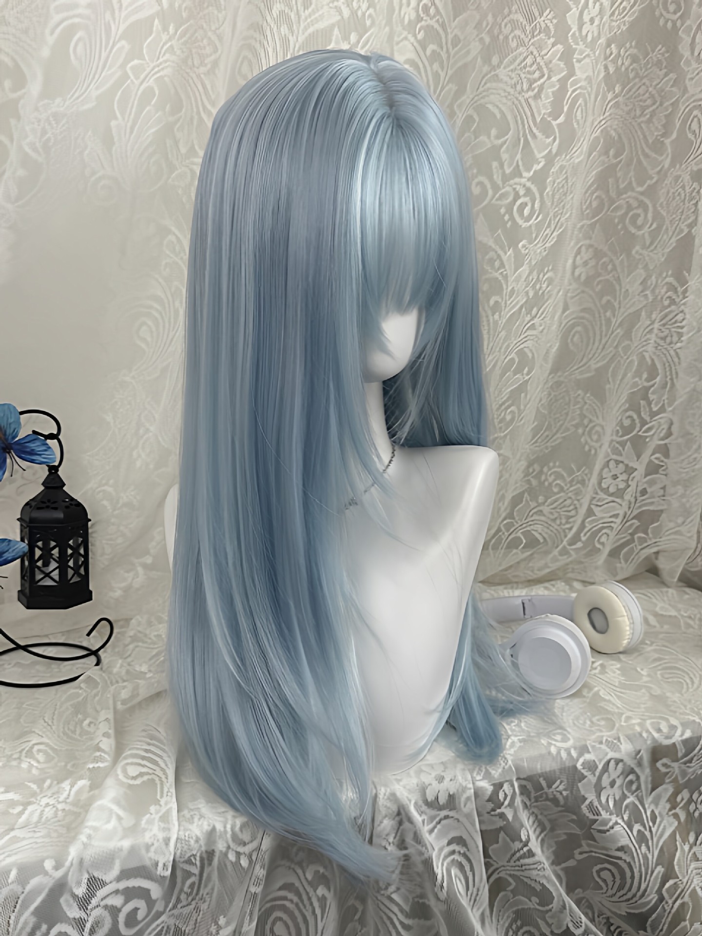 Pastel Light Blue Long Straigh - đánh giá và giá Anime Cosplay Thick